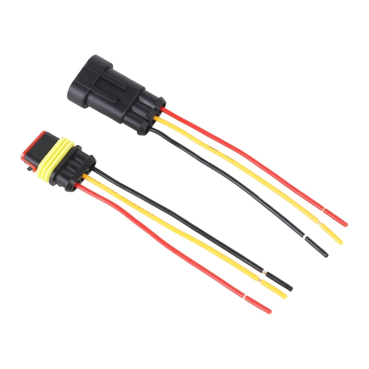 10pcs 2P Car Waterproof Plug Car Connector Plug-In, Length：10cm