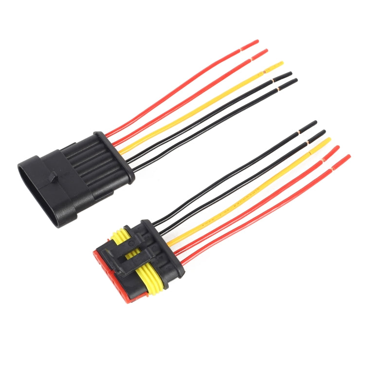 10pcs 4P Car Waterproof Plug Car Connector Plug-In, Length：10cm