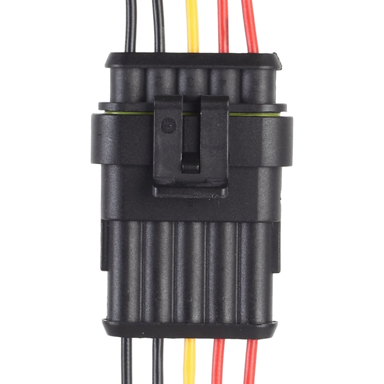 10pcs 4P Car Waterproof Plug Car Connector Plug-In, Length：10cm