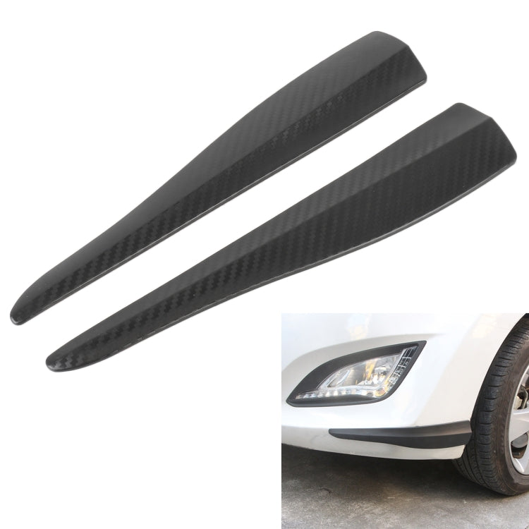 1 Pair Car Carbon Fiber Silicone Bumper Strip, Style: Long