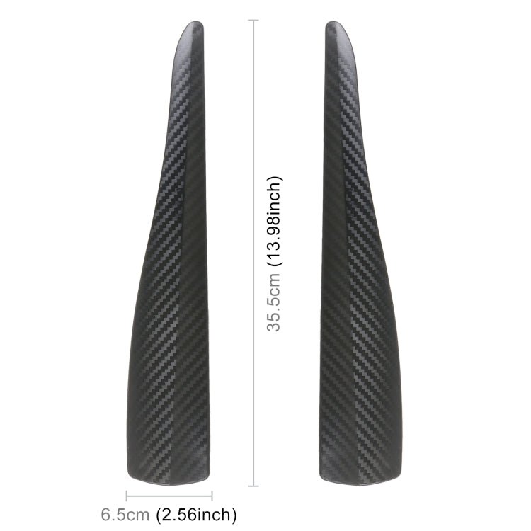 1 Pair Car Carbon Fiber Silicone Bumper Strip, Style: Long