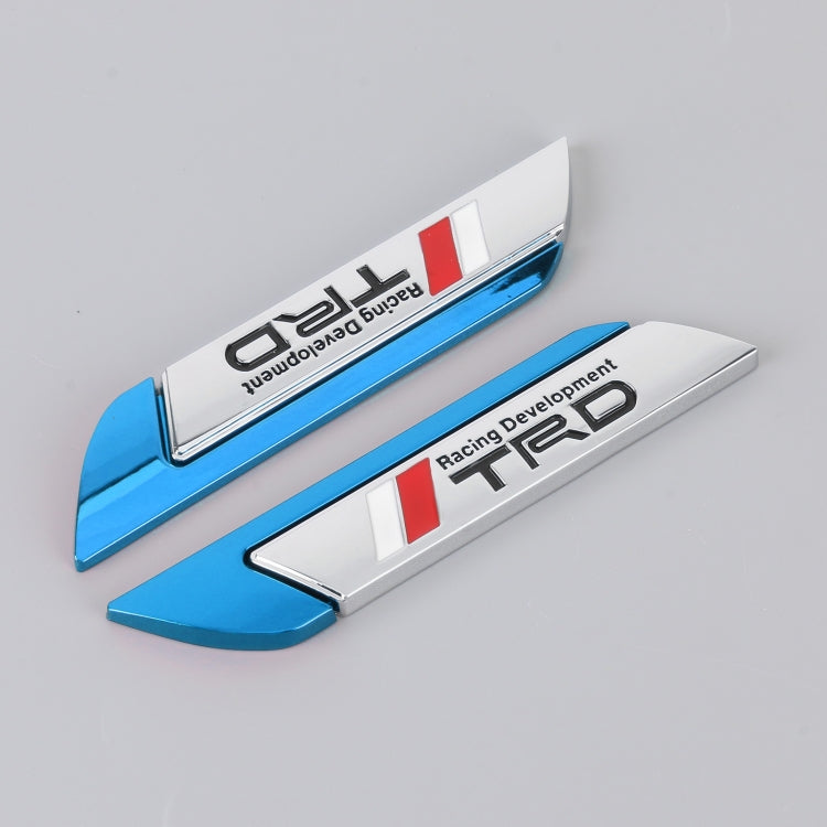 1 Pair Car Racing Development TRD Personalized Aluminum Alloy Decorative Stickers, Size: 11.5 x 2.5 x 0.5cm