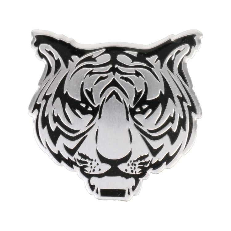 Car Tiger Metal Stickers Personalized Aluminum Alloy Decorative Stickers, Size:8 x 7.5cm