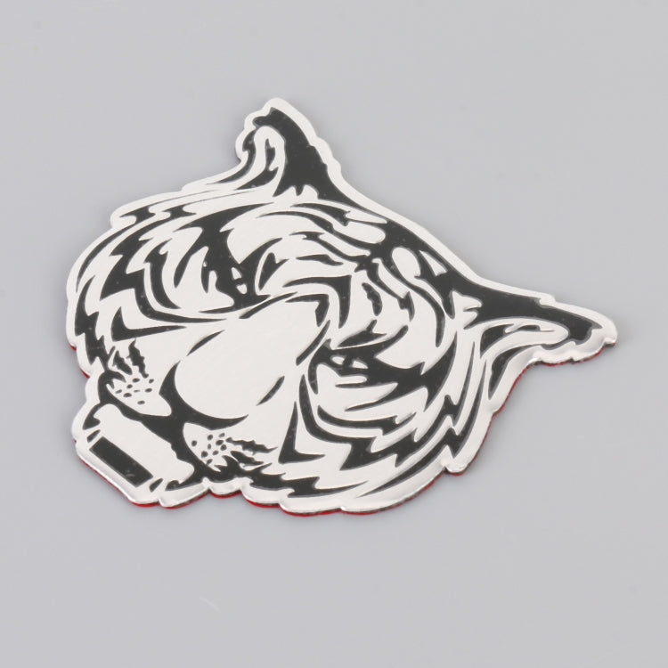 Car Tiger Metal Stickers Personalized Aluminum Alloy Decorative Stickers, Size:8 x 7.5cm