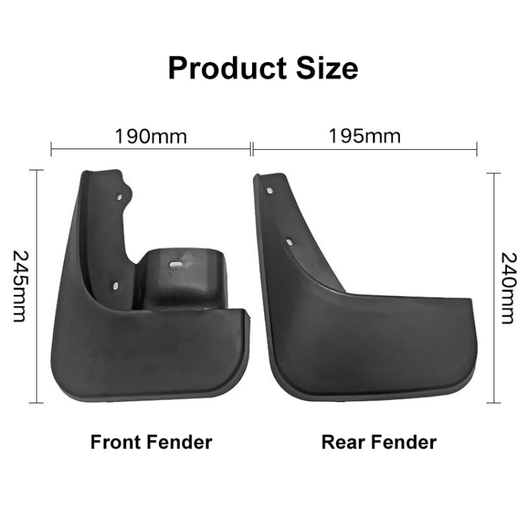 For Suzuki Jimny 2005-2018 4pcs/Set Car Auto Soft Plastic Splash Flaps Fender Guard
