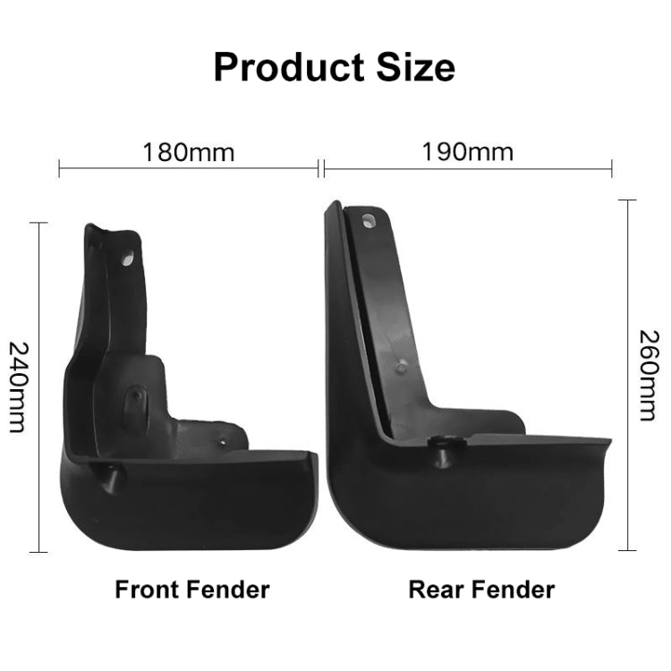 For Toyota Camry Sport 2018-2021 4pcs/Set Car Auto Soft Plastic Splash Flaps Fender Guard