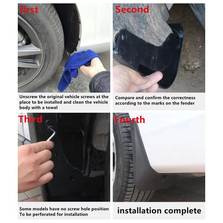 For BMW X4 M Sports 2019-2023 4pcs/Set Car Auto Soft Plastic Splash Flaps Fender Guard