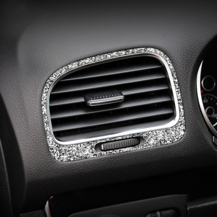 Car Left and Right Air Outlet Diamond Decoration Cover Sticker for Volkswagen Golf 6 2008-2012, Left and Right Drive