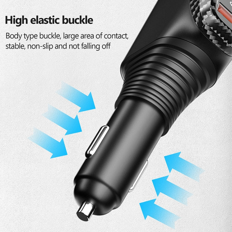 DY68TC 278W PD3.0 100W + Dual USB 66W+22.5W Carbon Fiber Pattern Car Charger, DY68TC