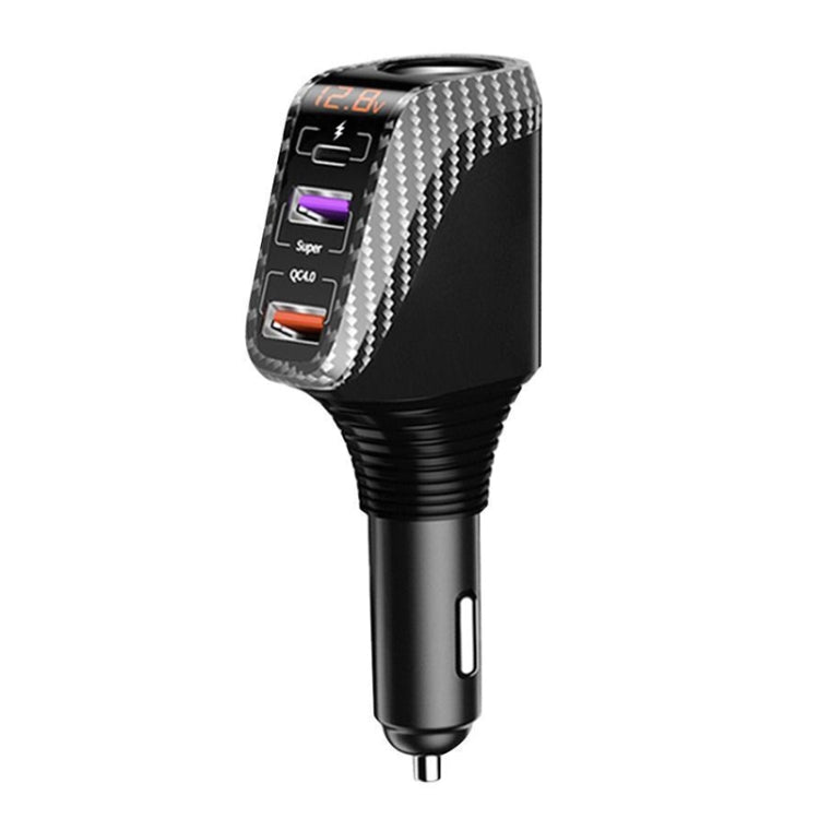 DY68TC 278W PD3.0 100W + Dual USB 66W+22.5W Carbon Fiber Pattern Car Charger, DY68TC