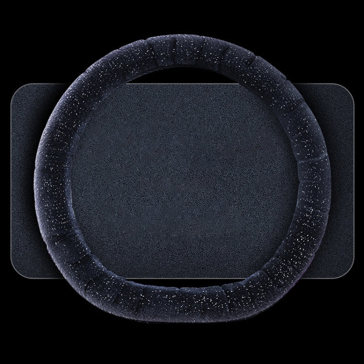 D Style Car Universal Self Heating Plush Warm Anti-skid Steering Wheel Cover, Diameter: 38cm