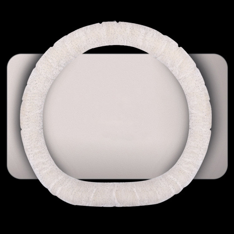D Style Car Universal Self Heating Plush Warm Anti-skid Steering Wheel Cover, Diameter: 38cm