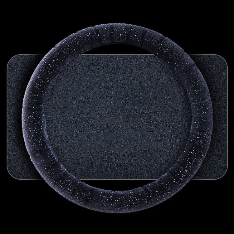 Round Style Car Universal Self Heating Plush Warm Anti-skid Steering Wheel Cover, Diameter: 38cm
