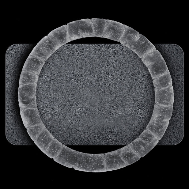 Round Style Car Universal Self Heating Plush Warm Anti-skid Steering Wheel Cover, Diameter: 38cm