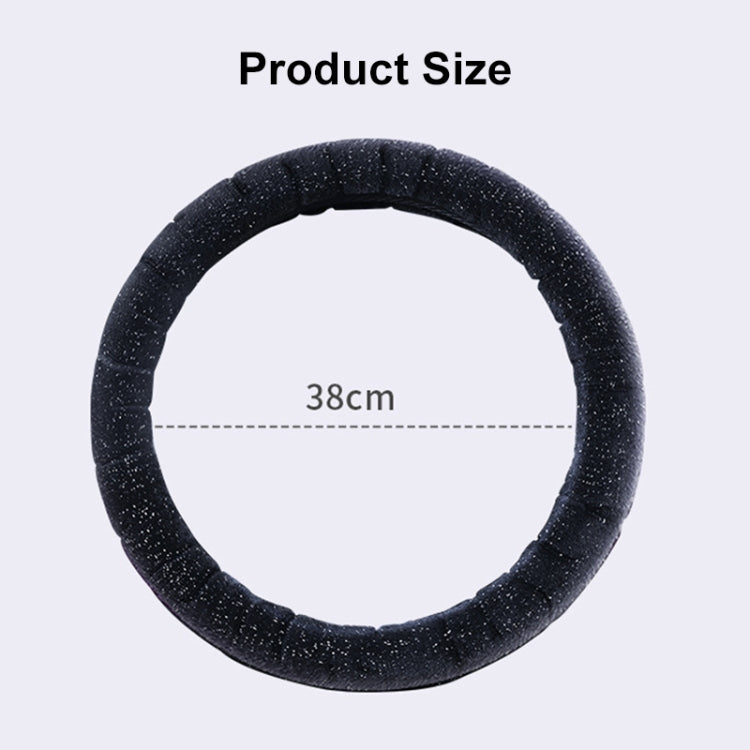 Round Style Car Universal Self Heating Plush Warm Anti-skid Steering Wheel Cover, Diameter: 38cm