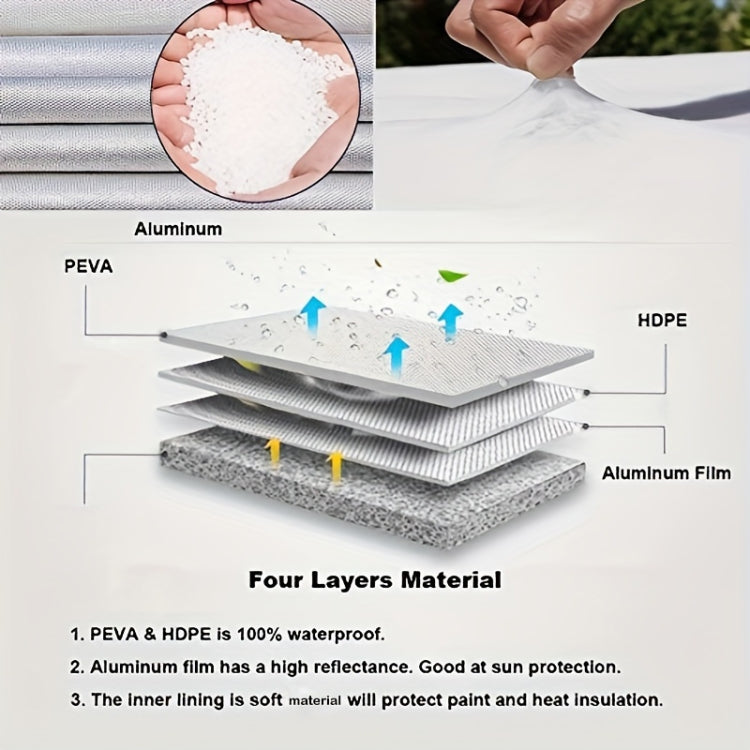 4pcs / Set Car Tire 420D Oxford Cloth Protective Cover, Diameter: 48-58cm, Width: 29cm