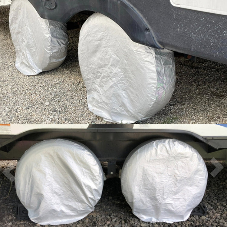4pcs / Set Car Tire 420D Oxford Cloth Protective Cover, Diameter: 48-58cm, Width: 29cm