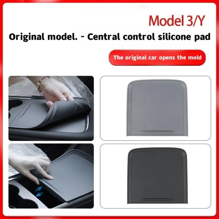 For Tesla Model 3 / Y Car Center Console Silicone Anti-slip Protective Mat