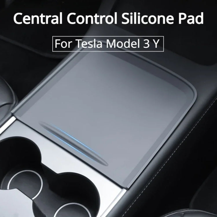 For Tesla Model 3 / Y Car Center Console Silicone Anti-slip Protective Mat