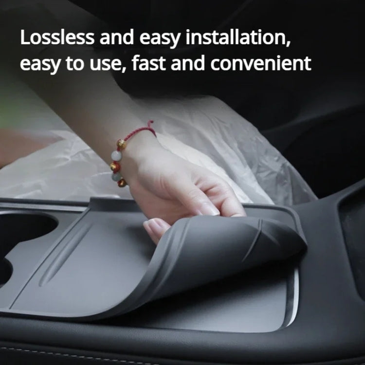 For Tesla Model 3 / Y Car Center Console Silicone Anti-slip Protective Mat
