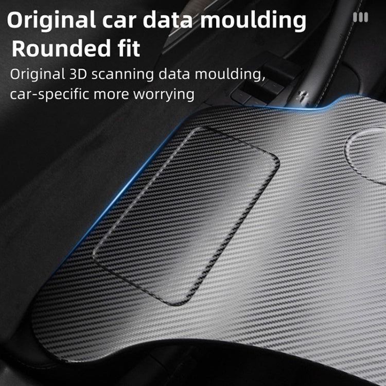 For Tesla Model 3 / Y Car Portable Folding Carbon Fiber Pattern Steering Wheel Table