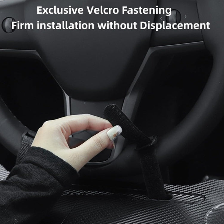 For Tesla Model 3 / Y Car Portable Folding Carbon Fiber Pattern Steering Wheel Table