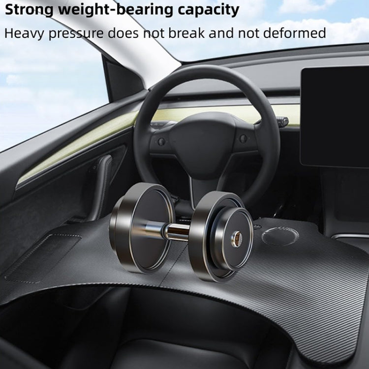 For Tesla Model 3 / Y Car Portable Folding Carbon Fiber Pattern Steering Wheel Table