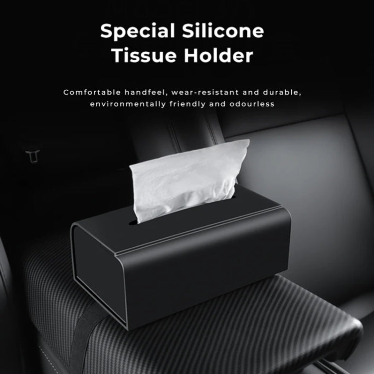 For Tesla Universal Car Silicone Tissue Box Elastic Belt Paper Box