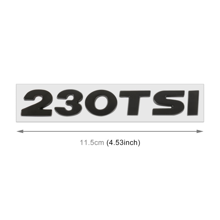 Car 230TSI Pattern 3D Metal Personalized Decorative Stickers, Size: 11.5x2.5x0.5cm