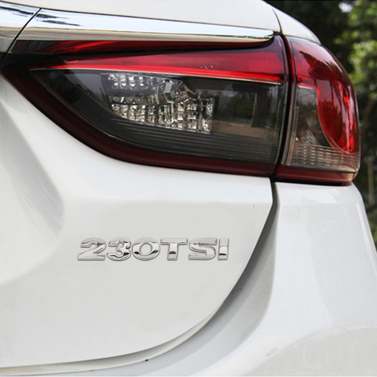Car 230TSI Pattern 3D Metal Personalized Decorative Stickers, Size: 11.5x2.5x0.5cm