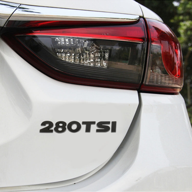 Car 280TSI Pattern 3D Metal Personalized Decorative Stickers, Size: 11.5x2.5x0.5cm
