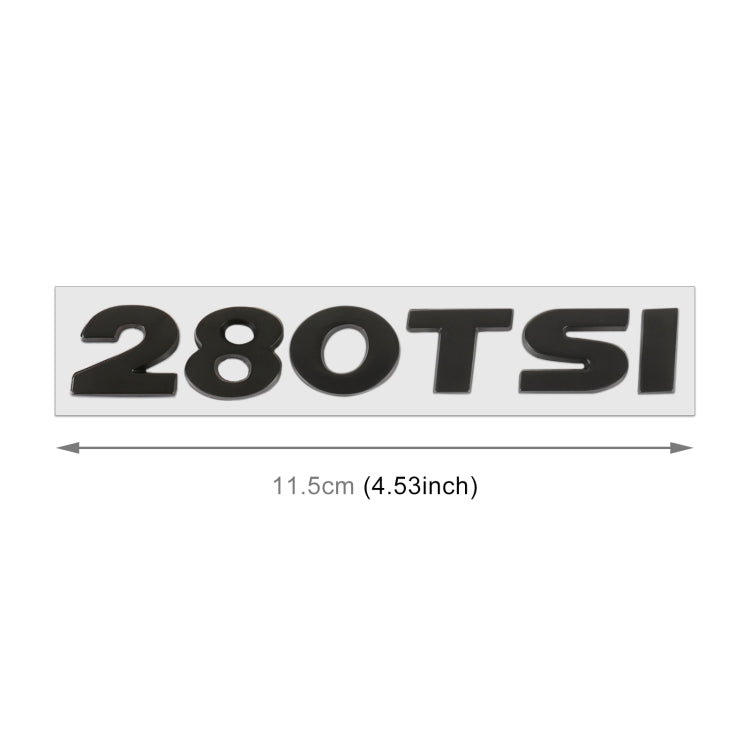 Car 280TSI Pattern 3D Metal Personalized Decorative Stickers, Size: 11.5x2.5x0.5cm