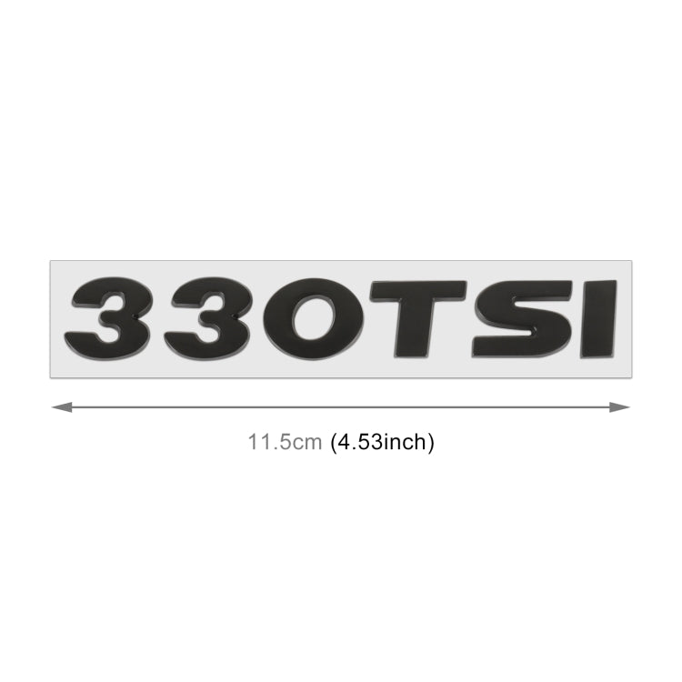 Car 330TSI Pattern 3D Metal Personalized Decorative Stickers, Size: 11.5x2.5x0.5cm