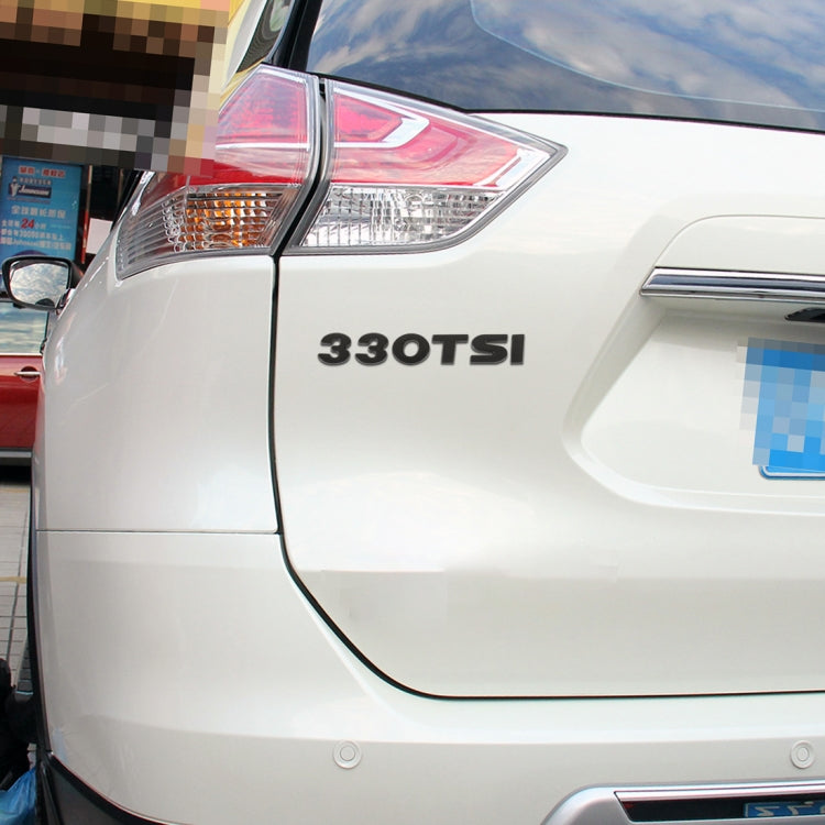 Car 330TSI Pattern 3D Metal Personalized Decorative Stickers, Size: 11.5x2.5x0.5cm