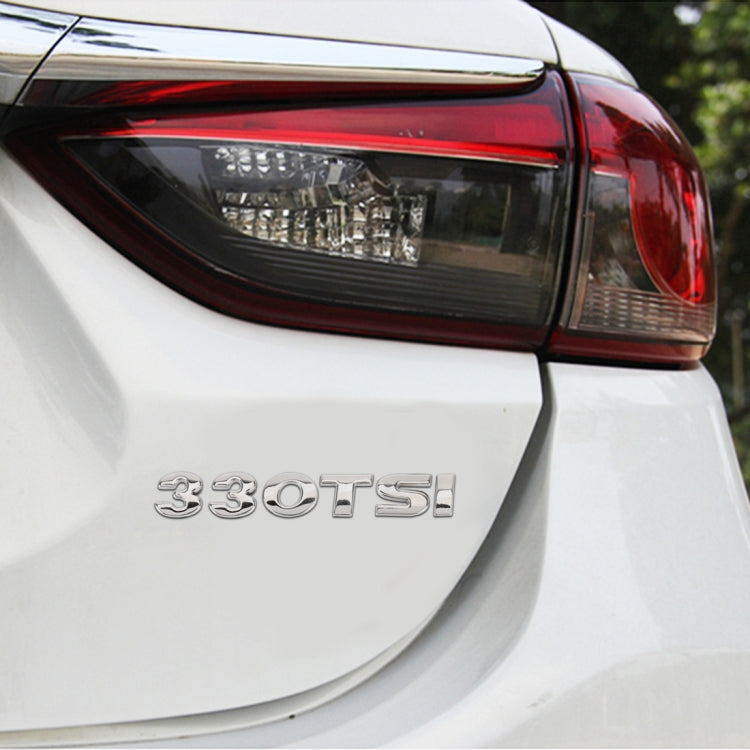 Car 330TSI Pattern 3D Metal Personalized Decorative Stickers, Size: 11.5x2.5x0.5cm