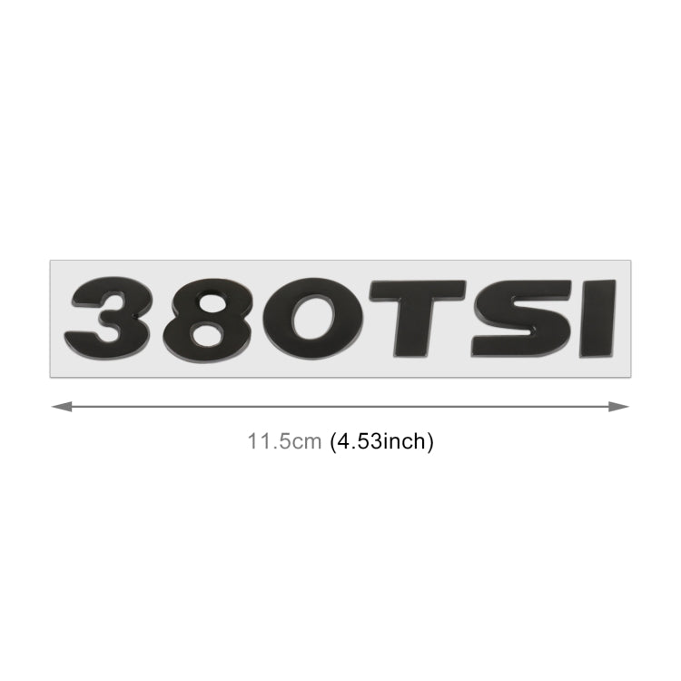 Car 380TSI Pattern 3D Metal Personalized Decorative Stickers, Size: 11.5x2.5x0.5cm