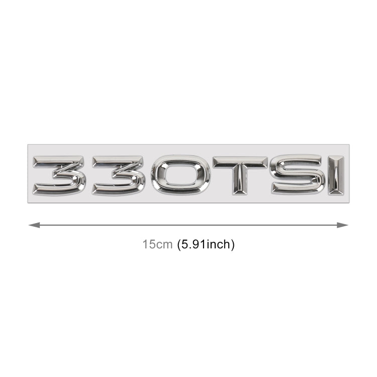 Car 330TSI Electroplated 3D Metal Personalized Decorative Stickers, Size: 15x2.5x0.5cm