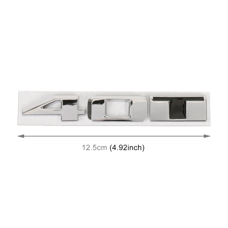 Car 40T Pattern 3D Metal Personalized Decorative Stickers, Size: 12.5 x 2.5 x 0.5cm