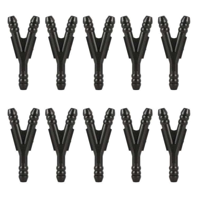 10pcs/Bag Car Y Type Wiper Spray Nozzle Water Pipe Connection Tube