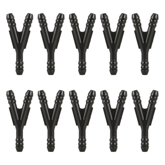 10pcs/Bag Car Y Type Wiper Spray Nozzle Water Pipe Connection Tube