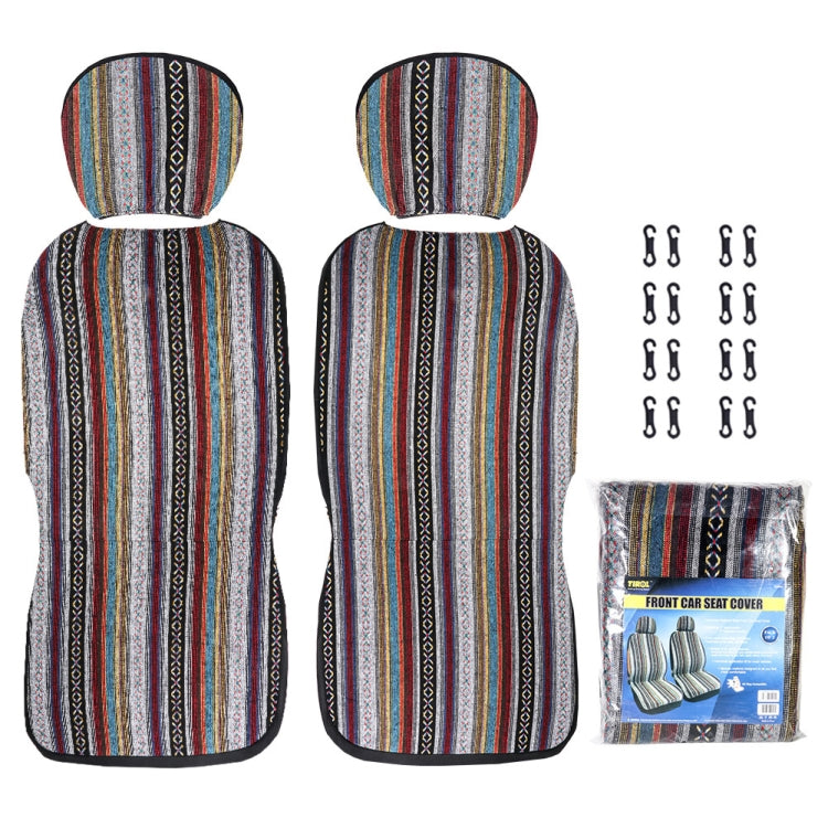 TIROL T25941 Ethnic Chic Double Front Car Seat Covers