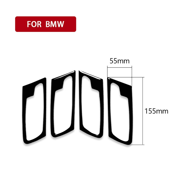BMW X5 E70 2008-2014 Door Handle Trim Stickers - 4-Piece Decorative Set for Left and Right Drive