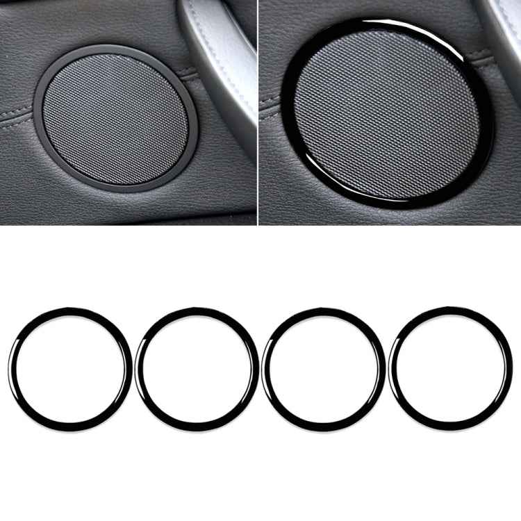 Set of 4 Stylish Car Door Horn Ring Decorative Stickers for BMW X5 E70 (2008-2013) & X6 E71 (2009-2014) - Universal Fit
