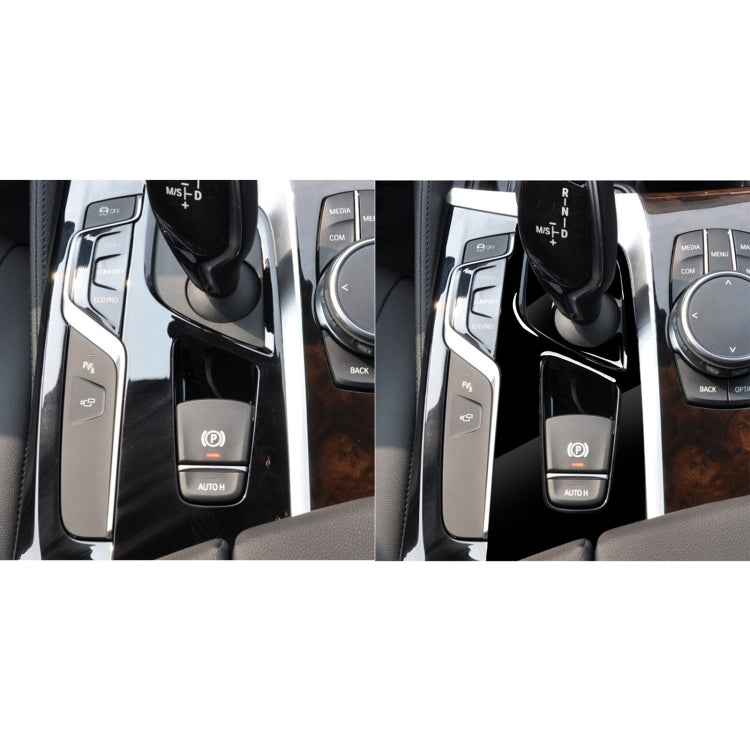BMW Series 5 G38 Gear Panel Decorative Sticker for 528Li / 530Li / 540Li (2018) - Premium Piano Black Trim