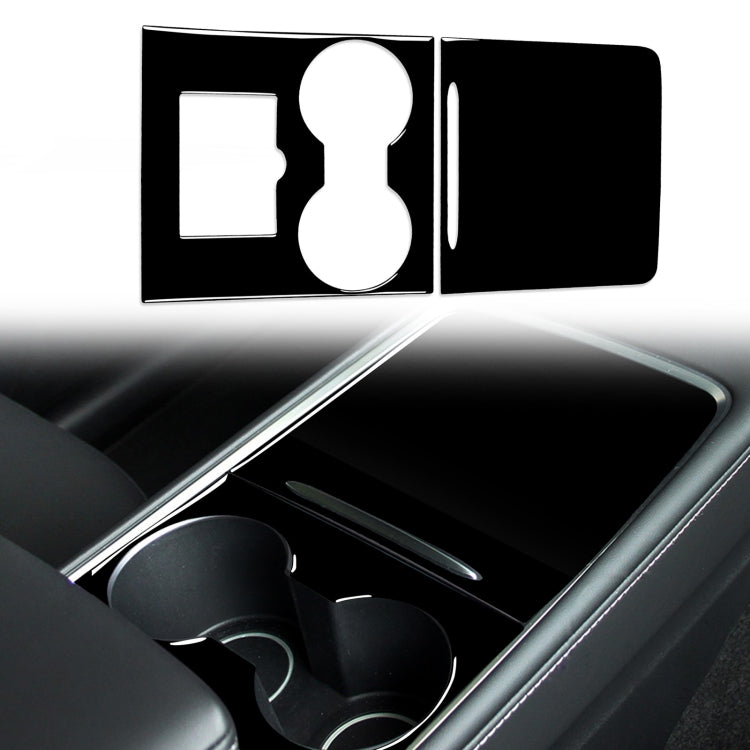 Custom Piano Black Decorative Stickers for Tesla Model 3 Central Control Panel – Universal Fit for Left & Right Drive