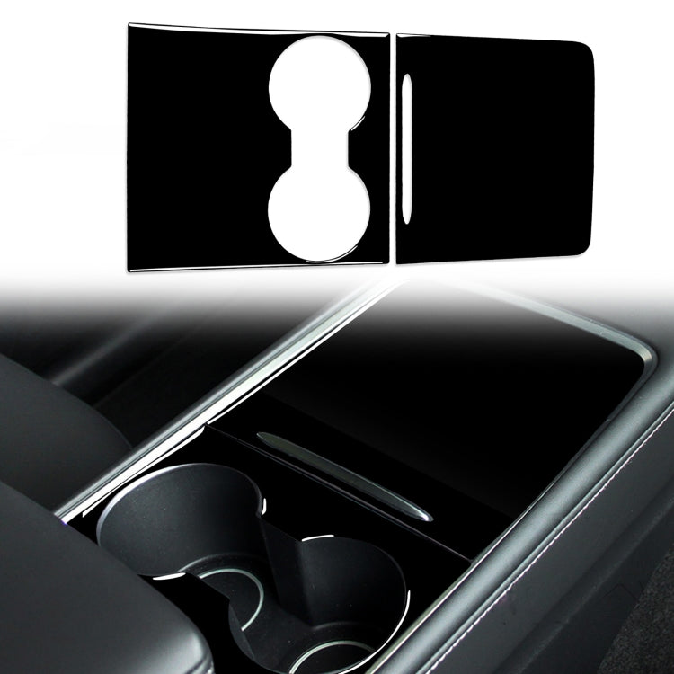 Sleek Piano Black Decorative Stickers for Tesla Model 3 Central Control Panel - Universal Fit for Left and Right Drive