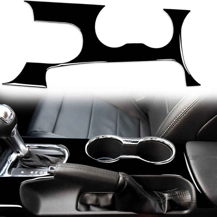 Sleek Piano Black Gear Panel Stickers for Ford Mustang 2015-2020 - Universal Fitment