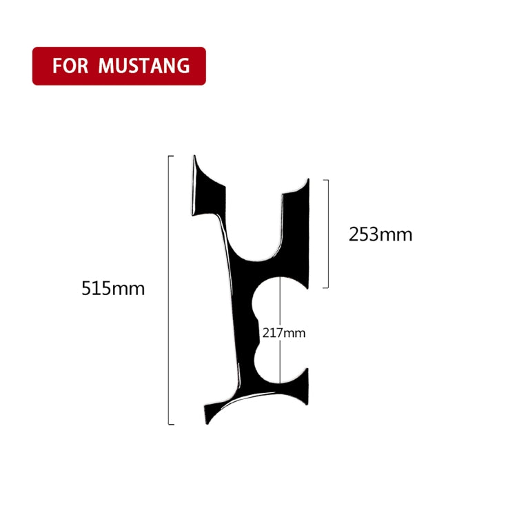 Sleek Piano Black Gear Panel Stickers for Ford Mustang 2015-2020 - Universal Fitment