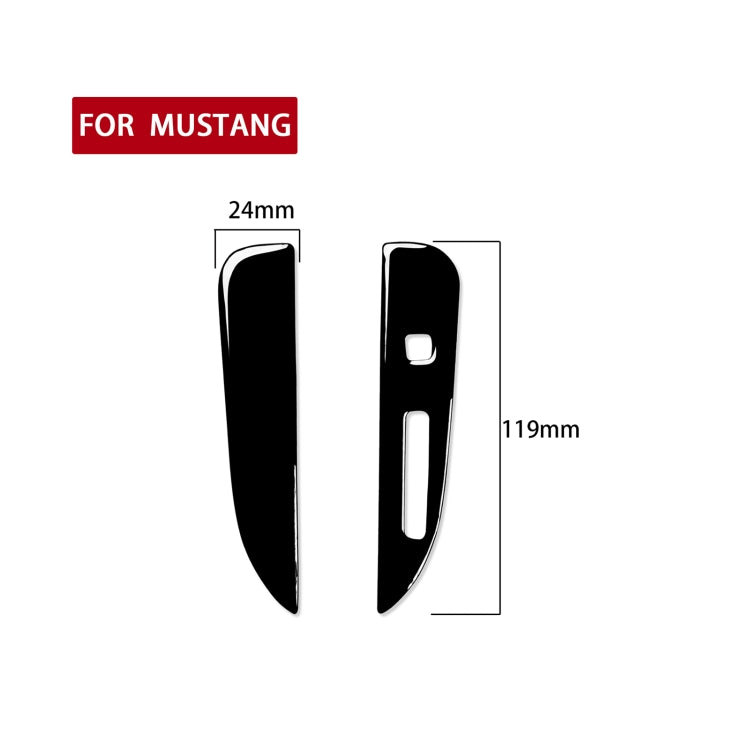 Stylish Piano Black Gear Shift Pad Sticker for Ford Mustang 2015-2020