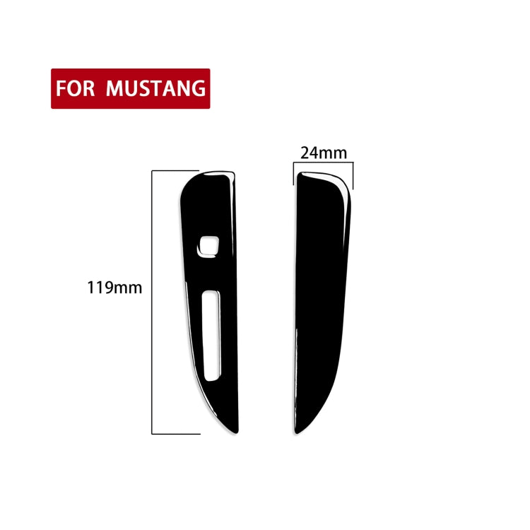 Ford Mustang 2015-2020 Left Drive Gear Shift Pad Decorative Sticker in Piano Black